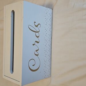 White and Gold Card Box